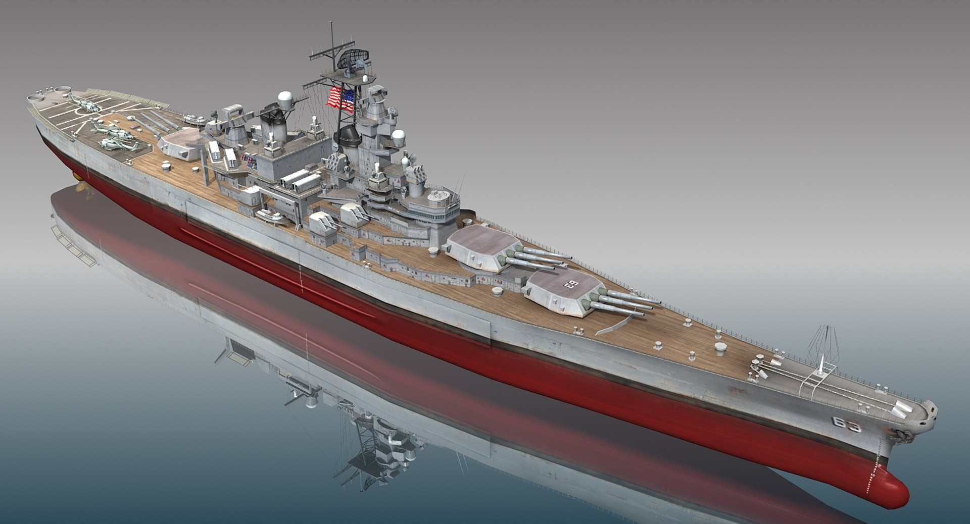 3D uss missouri bb-63 - TurboSquid 1316647