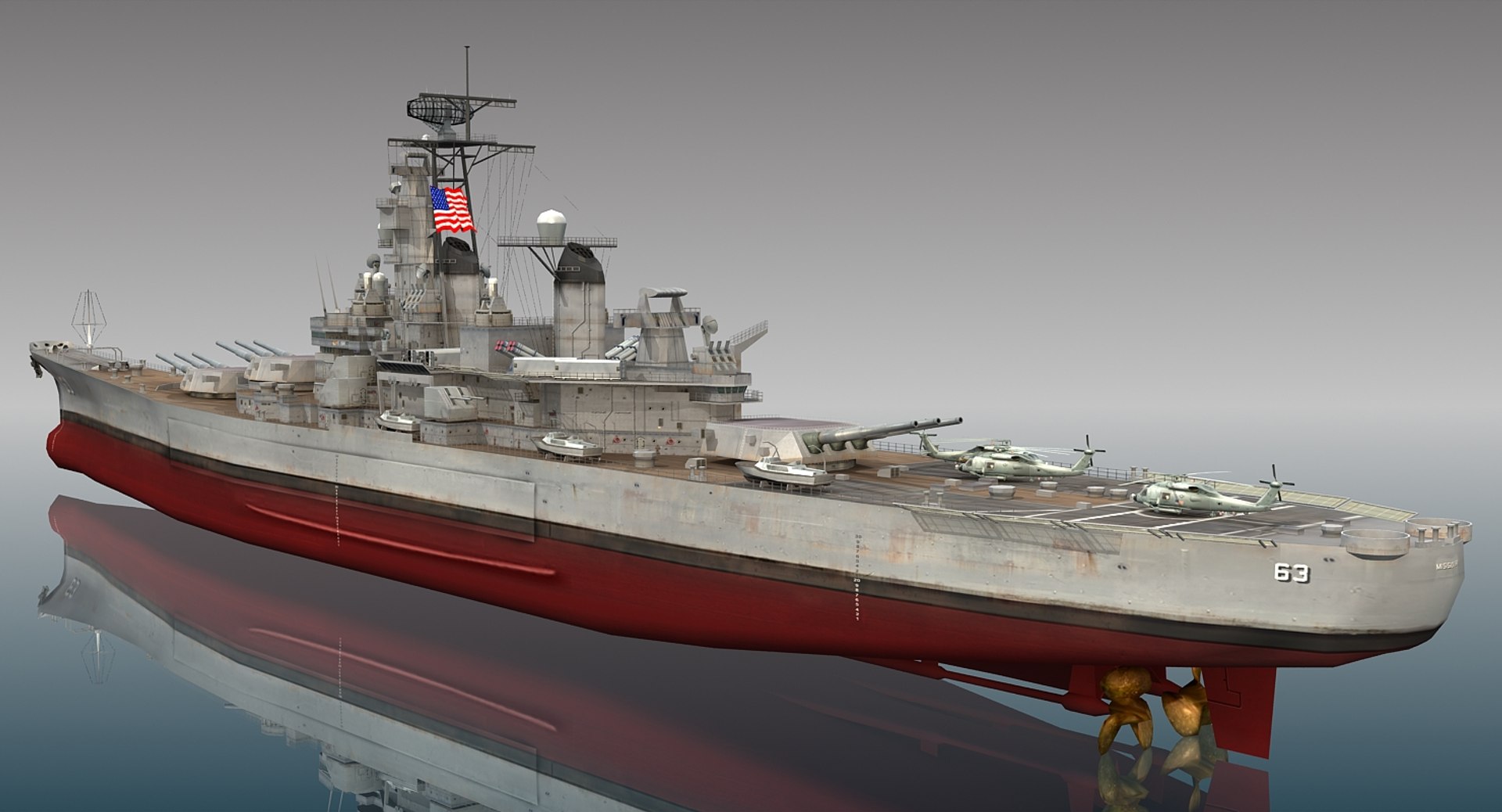 3D uss missouri bb-63 - TurboSquid 1316647