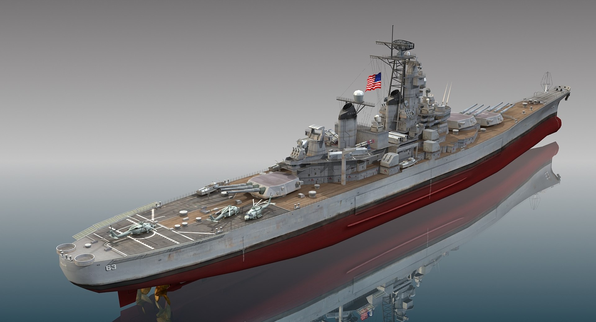 3D uss missouri bb-63 - TurboSquid 1316647