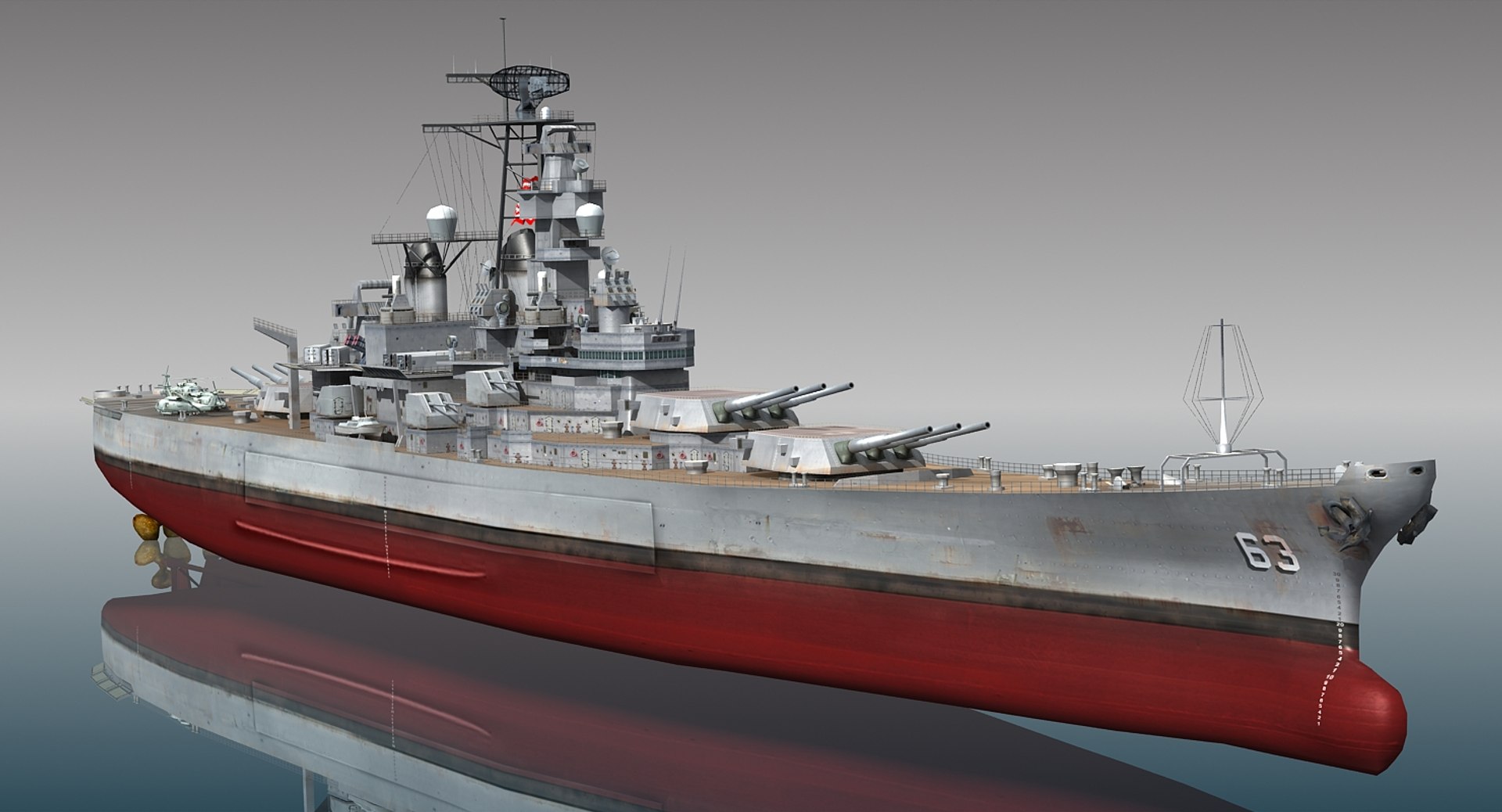 3D uss missouri bb-63 - TurboSquid 1316647