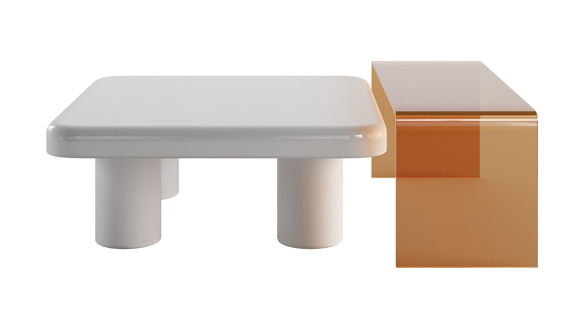 Square Nesting Coffee Table Set By Homary 3D Model - TurboSquid 1998591