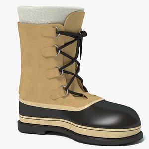 winter boots 3d model