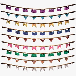 Medieval Flag for the Fair 3D model