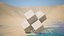 Tetrapod Wellenbrecher BarriereBeton Low-Poly