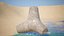 Tetrapod Wellenbrecher BarriereBeton Low-Poly