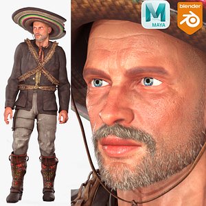 Realistic Rigged Western Soldier Man Character 3D Model 3D model