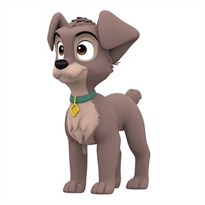 STL file cartoon dog football soccer player・3D printer model to