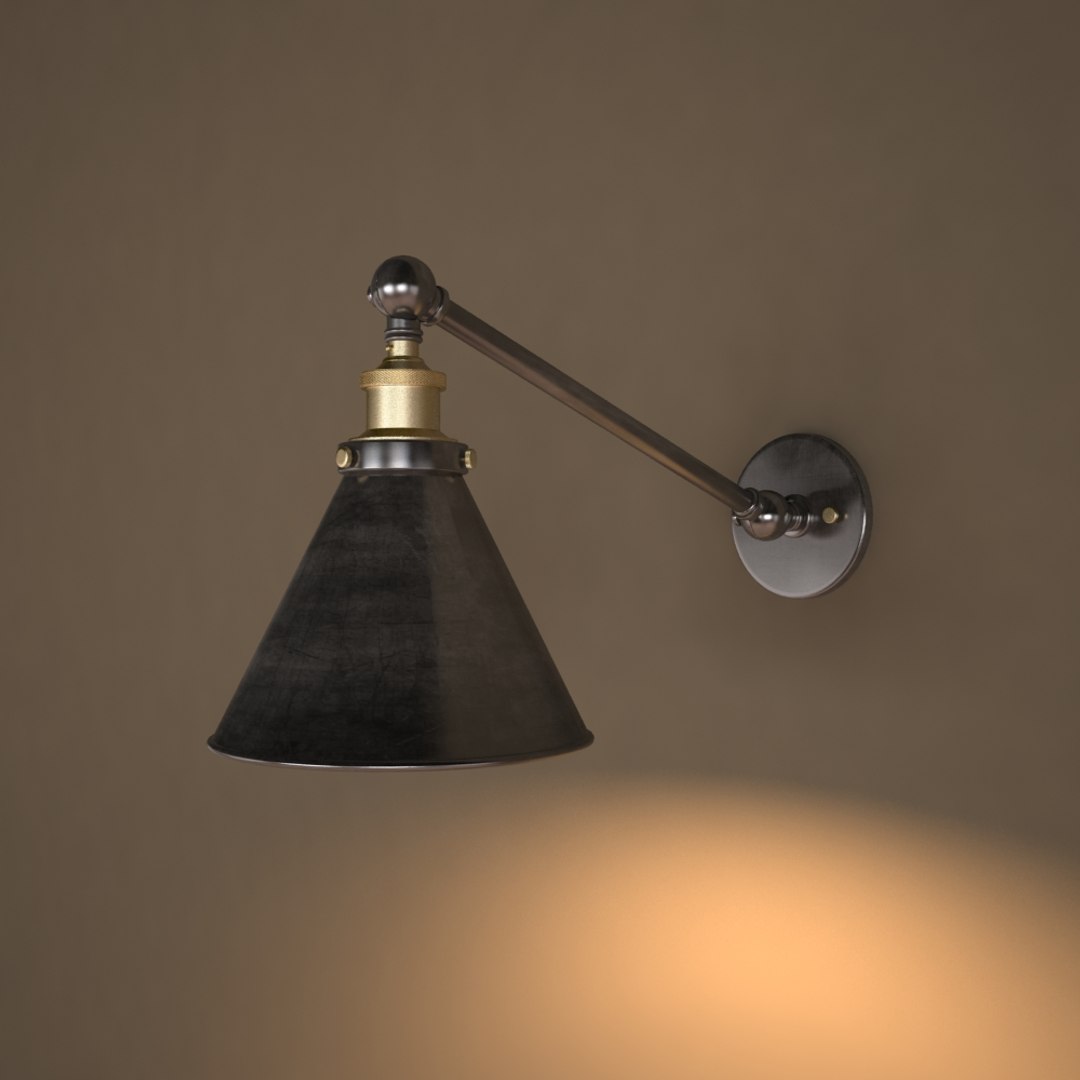 Sconce 20th C Library 3d Model