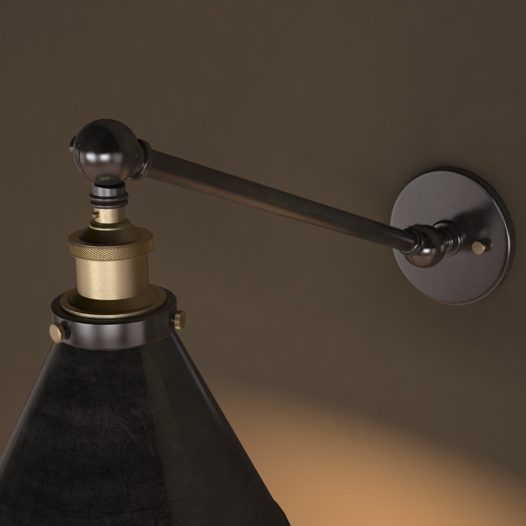 Sconce 20th C Library 3d Model