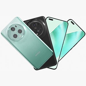 Honor Magic 5 Pro Black and Green 3D model
