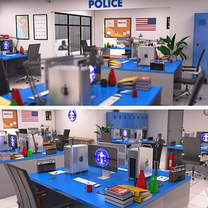 3D model Police Station Interior
