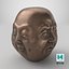Testa di Buddha in bronzo a quattro facce