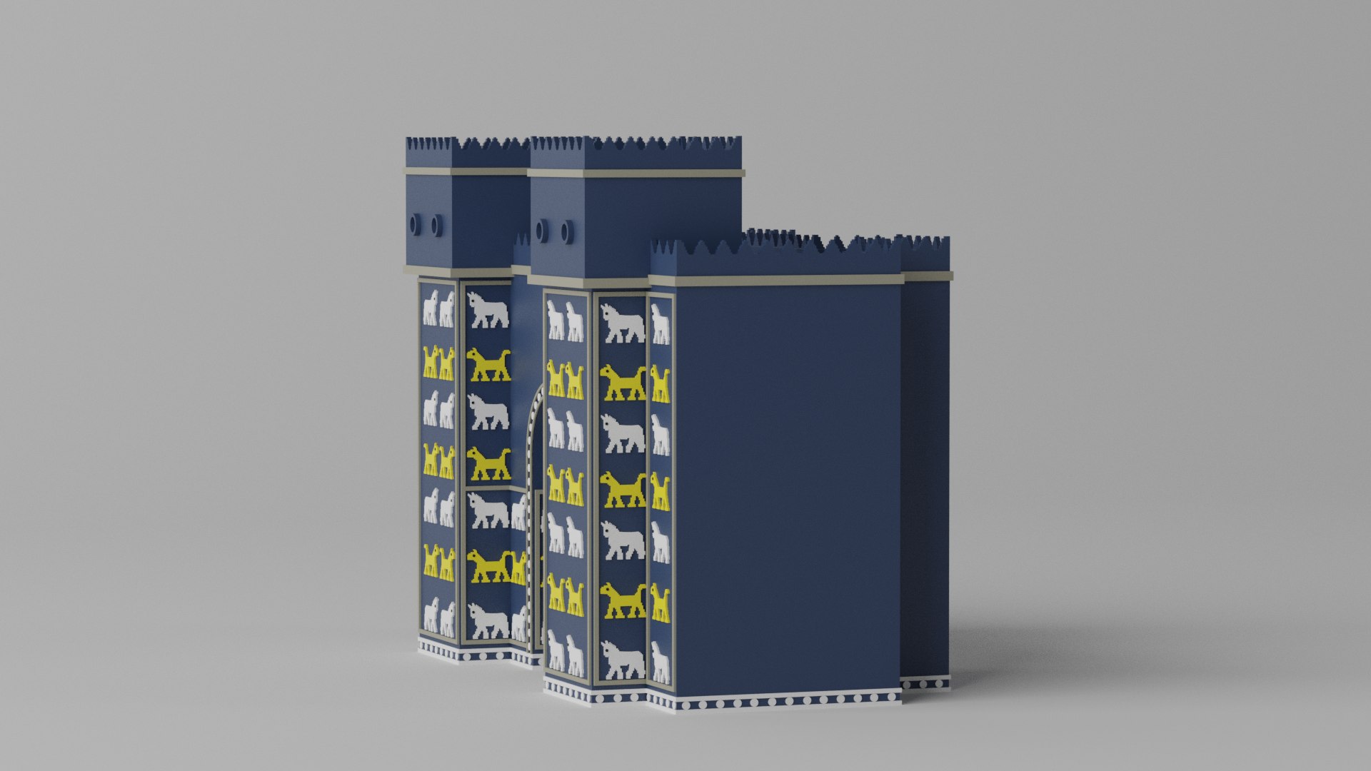 Cartoon Ishtar Gate Babylon Iraq 3D model https://p.turbosquid.com/ts-thumb/7J/aQosRB/Ds/a_04/png/1697211294/1920x1080/fit_q87/3cbf90da844840af7190519bc3b4d48f1870a0cb/a_04.jpg