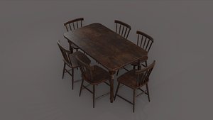 3D model Table and chairs