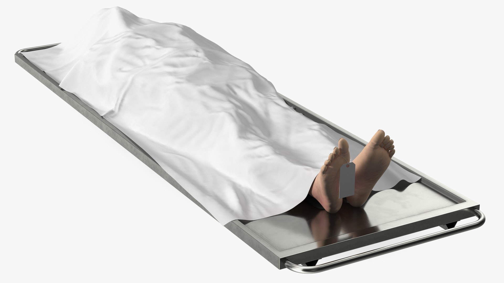 Male Dead Body Covered with Cloth 3D model preview