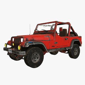 jeep wrangler 1995 Low-poly PBR