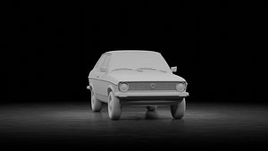 3D Volkswagen Derby 1977 model