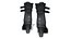 Medieval High Heels Black Leather Straps Boots