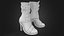 Medieval High Heels Black Leather Straps Boots