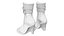 Medieval High Heels Black Leather Straps Boots