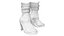 Medieval High Heels Black Leather Straps Boots