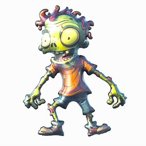 Zombie shaped foil balloon 004 3D model