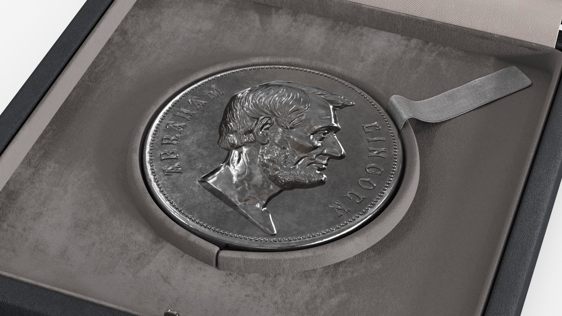 3D Abraham Lincoln Presidential Medal with Display Case https://p.turbosquid.com/ts-thumb/7J/jlY24d/ZI/abraham_lincoln_presidential_medal_with_display_case_006/jpg/1783071322/1920x1080/fit_q87/d7f622ed7f194bf6bdefc51725640efccfd27f17/abraham_lincoln_presidential_medal_with_display_case_006.jpg