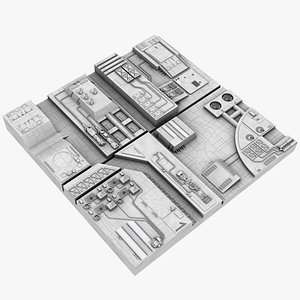 3D Death Star Tile 6 model