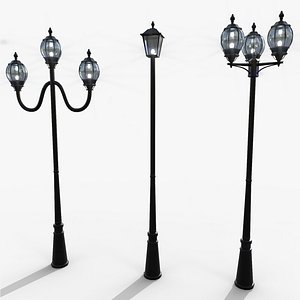 3D model PBR Outdoor Street lamp post