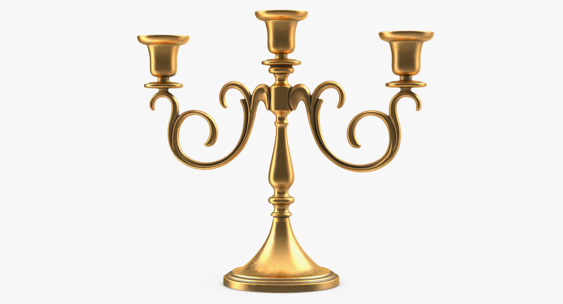Gold Candlestick 3D model preview
