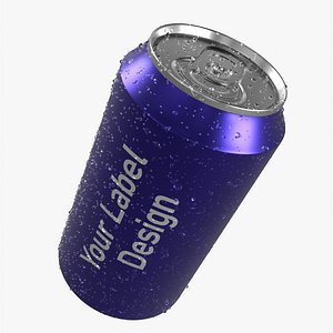 Soda Can with Water Droplets