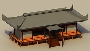 Low Poly Traditional Japanese House 3 3D model