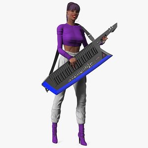 Woman with Keytar