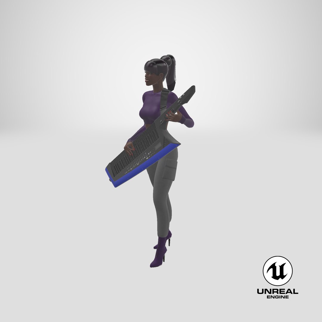 Woman with Keytar 3D https://p.turbosquid.com/ts-thumb/7K/FceYIW/Lj/stemcell_unreal_render/png/1674550014/1920x1080/fit_q87/4d80909dd341f57679b22237d05394ea0e681819/stemcell_unreal_render.jpg