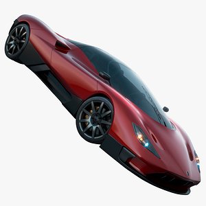 3D fictional sports car model