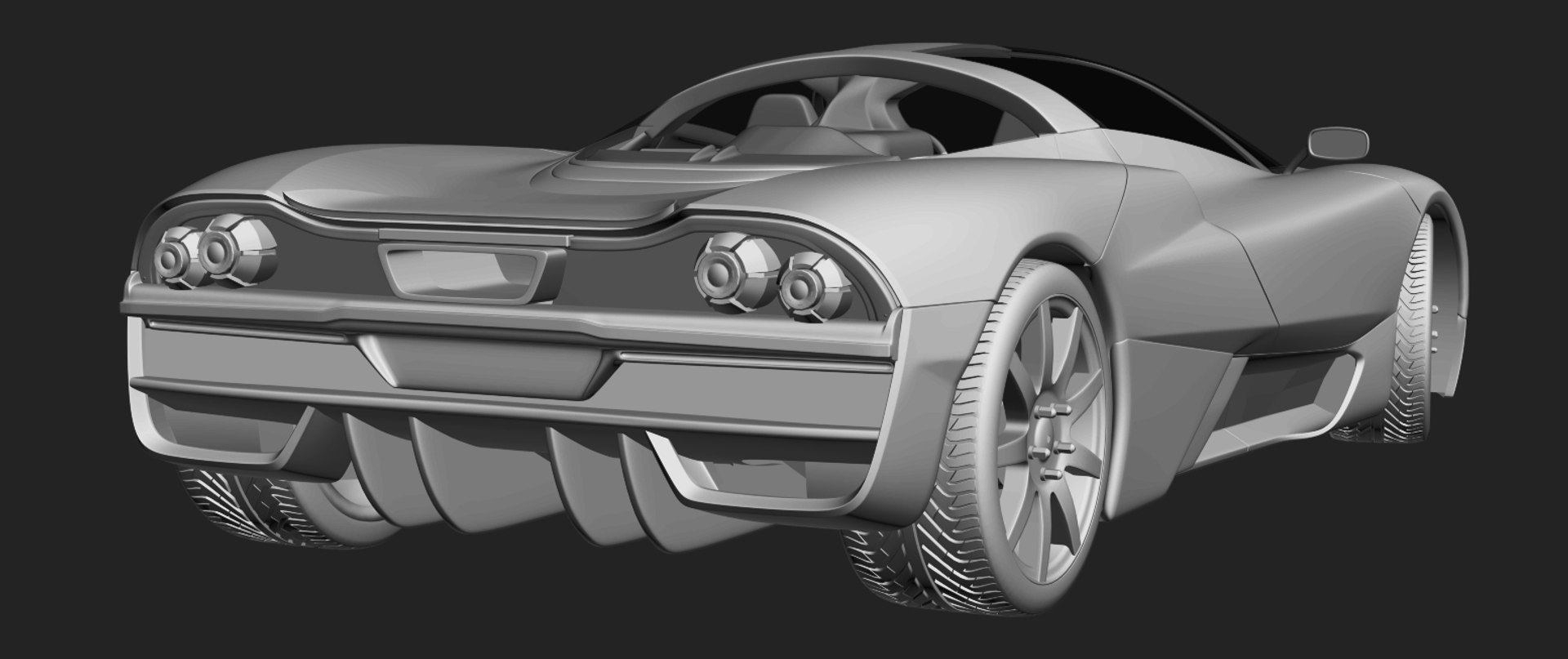 3D Fictional Sports Car Model - TurboSquid 1226928
