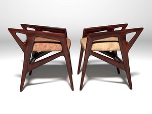 chair ponty designer furniture 3D model