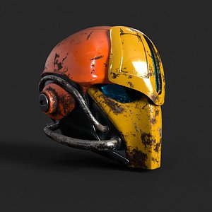 scifi helmet 3D model
