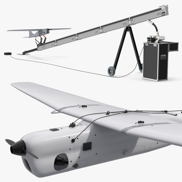 Platforma startowa dronów z bezzałogowym statkiem powietrznym Model 3D ...