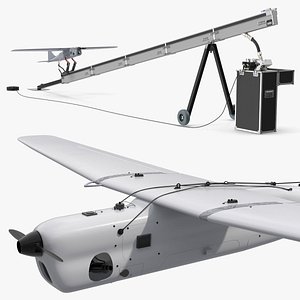 Drone Launch Rail Platform with UAV