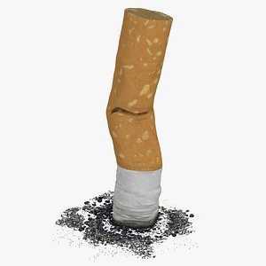 3d model of snuffed cigarette