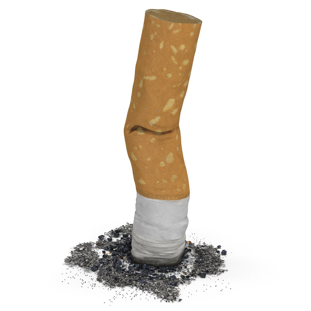 Snuffed Cigarette 3D model preview