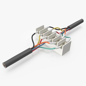 3D Electrical Wires Connection 6 Position Barrier Terminal Strip