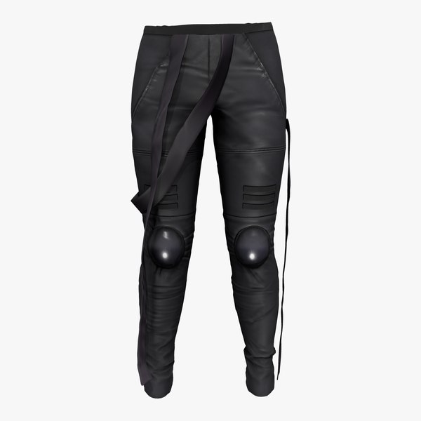 3D Leather Pants With Straps - TurboSquid 1873917