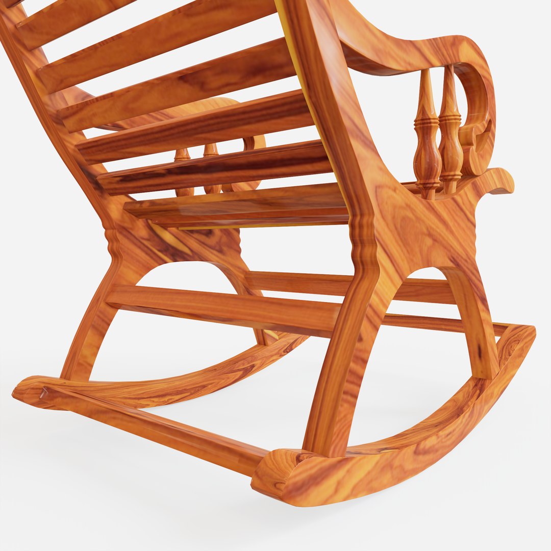3D Rocking Chair - Wooden - TurboSquid 1996920