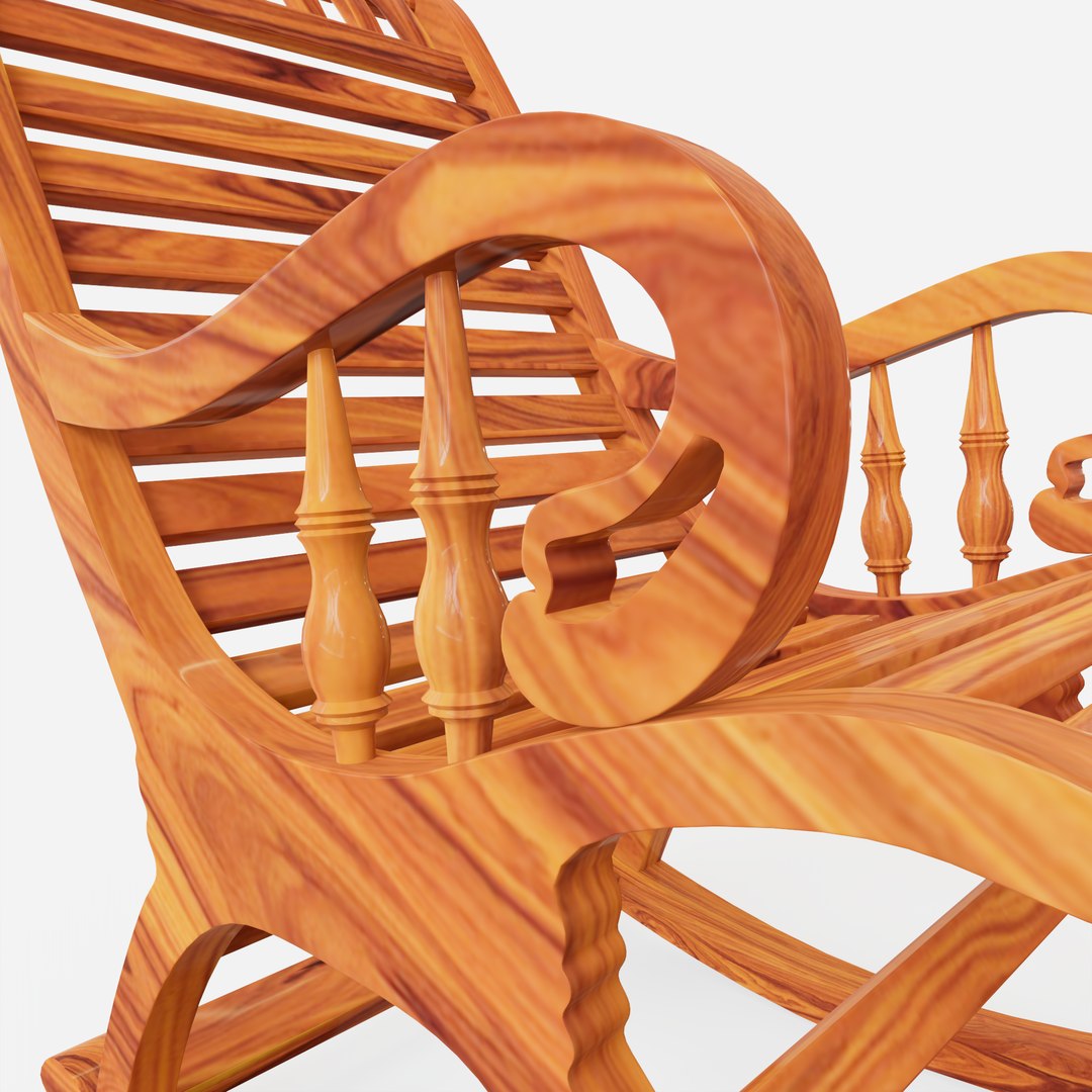 3D Rocking Chair - Wooden - TurboSquid 1996920