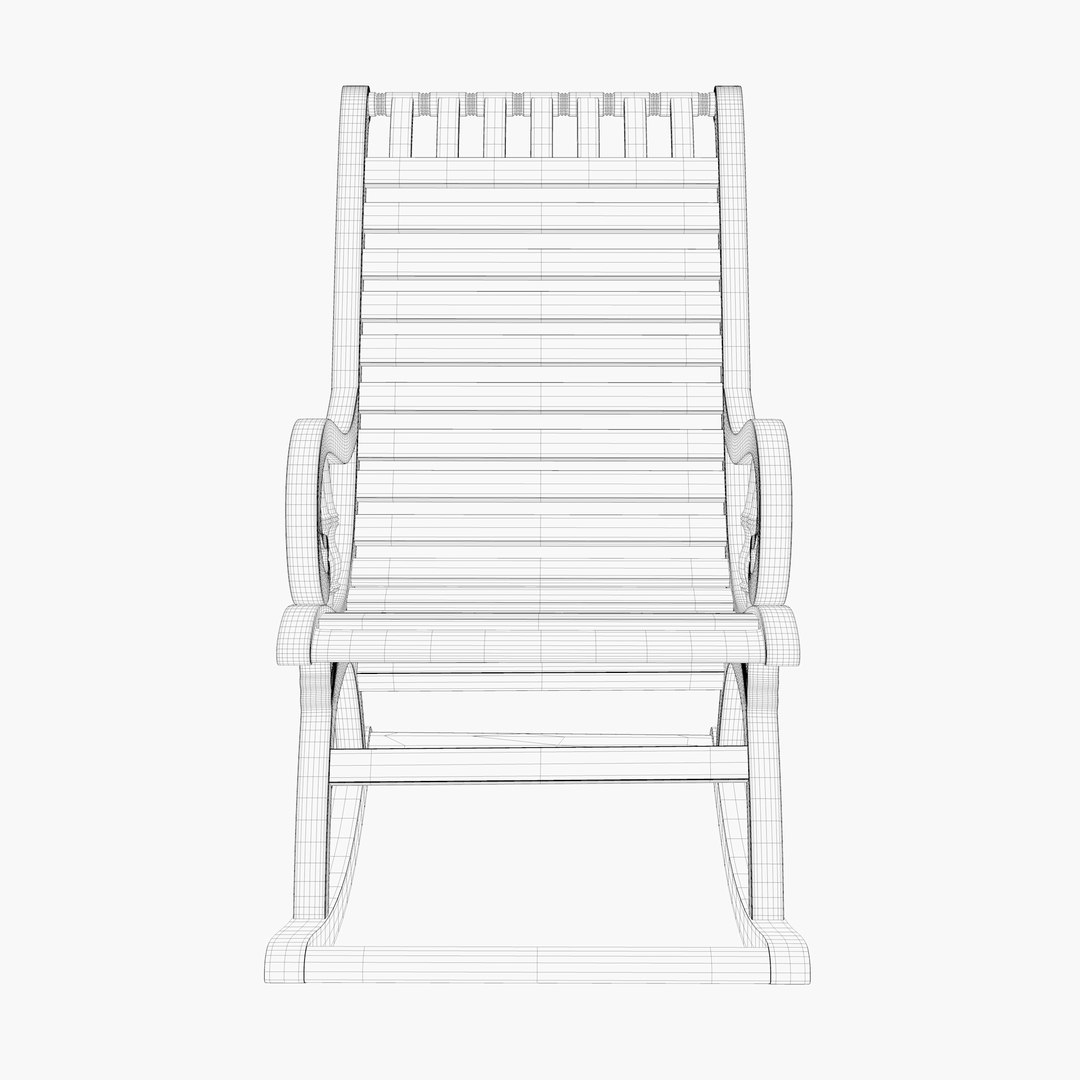 3D Rocking Chair - Wooden - TurboSquid 1996920