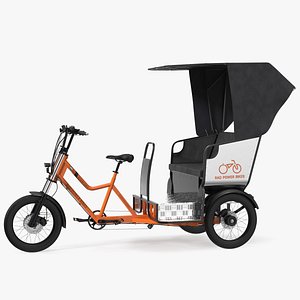 3D Rad Power Bike RadBurro with Passenger Seat Rigged model
