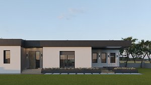 Contemporary Villa House Full Architecture  Interior Package 3D model