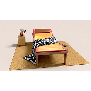 laos Daybed 3D model